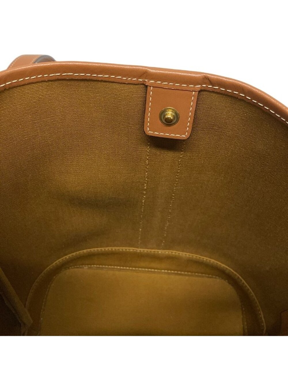 Celine Shoulder Bag Triomphe Canvas Small Bucket Black Brown Leather - Picture 13 of 15